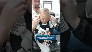 Boy hears his mum's voice for the first time 🦻💙 #shorts