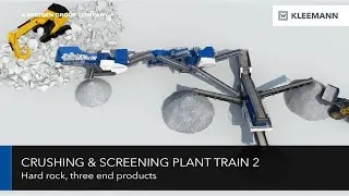 KLEEMANN Crushing & Screening Plant Train / Brecher- und Siebanlagenzug Animation 2