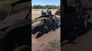Polaris RZR 900 gets stuck in the mud