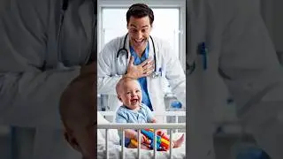 😂 Funny Baby & Doctor Hospital Comedy | Urdu Voice Over | Realistic #ai #shorts