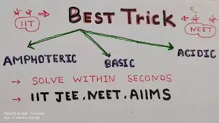 SUPER TRICK FOR AMPHOTERIC, BASIC and ACIDIC OXIDES with PYQ (IIT,NEET and AIIMS) @IITianThinking