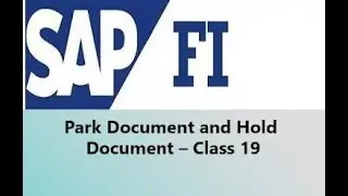 SAP FI Park Document and  Hold Document – Class 19