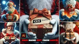 Viral Own Name Gift From Santa Photo Editing | Christmas Special Photo Editing ||