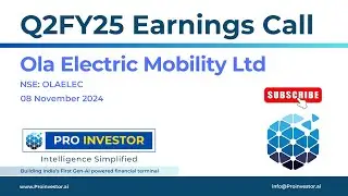 Ola Electric Mobility Ltd. | Q2FY25 | Earnings Conference Call | #earningcall #concall #olaelectric
