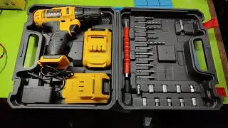21 V Lithium Double Battery Cordless Drill Set (29 Pcs Set) rechargeable drill machine