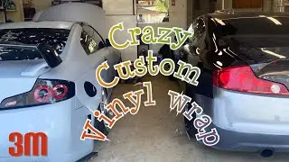 STANCED G35 PANDA VINYL WRAP.!!