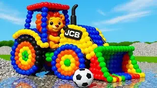 The mascot vibrato assistant JCB and Tractor on the football field is popular, co produced