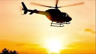 Helicopter crashes on beach