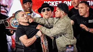 Shakur Stevenson y Te&oacute;fimo L&oacute;pez SE PELEAN en la Conferencia de Prensa..