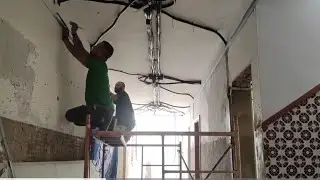 Instalación de techo de Pladur ( PASILLO )