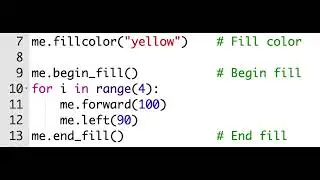 Python Turtle Graphics Colors - pencolor, fillcolor, begin_fill, end_fill, bgcolor