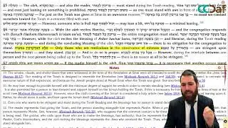 41 [11.25] Kitzur Yomi 23:1-9 [Krias HaTorah : How To Make Berachos. Aliyos. No Talking or Leaving ]