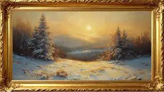 Peaceful Golden Winter – 4K Landscape Ambience for Modern Homes