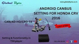 ANDROID CANBUS SETTING FOR HONDA CRV 2016