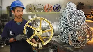 Amazing Modern Bikes Wheel Mass Production Factory. Pakistani Alloy Wheel Manufacturing Process.
