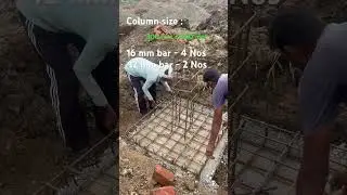 Footing and column placement in construction in Telugu | construction in Telugu #shorts #telugu