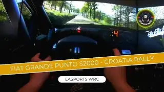 Triple screen sim racing setup and EASports WRC: FIAT GRANDE PUNTO S2000 @ CROATIA RALLY - RX 5600XT