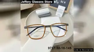 Denmark Ultralight Square Glasses Frame 9717 Men Women Retro Screwless Handmade Eyeglasses Vintage D