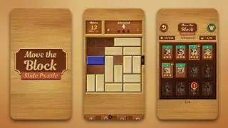 Move the Block : Slide Puzzle (by BitMango) - free block puzzle game for Android and iOS - gameplay.