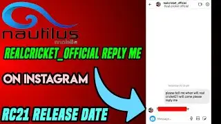real cricket reply me on instagram😲 | real cricket 21 news | rc21 |