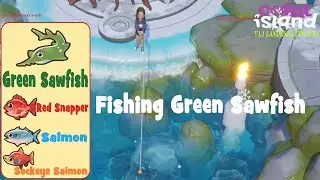 Fishing Green Sawfish, Salmon, Red Snapper & Sockeye Salmon CORAL ISLAND