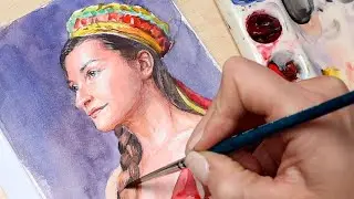 Рисование акварельных портретов стало проще: полная демонстрация