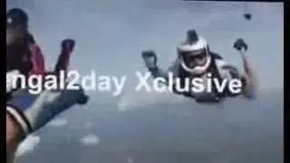 Skydiver's helmet-cam captures incredible moment friends stop him falling 12,500ft to his death
