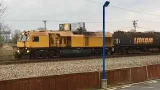 Loram Rail Grinder In Action! & Dangerous Amtrak No Horn Zone At Night! Ppl Walk Around Gates!