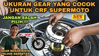 TUTORIAL‼️ Ukuran GEAR Belakang Yang Cocok Untuk CRF Supermoto