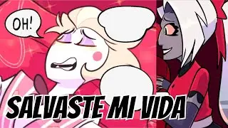 Vaggie saves Lucifer Hazbin Hotel Comic in SPANISH
