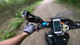 Nehantic State Forest on a KTM 500exc-f dual sport.