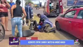 DOIS ACIDENTES AO MESMO TEMPO NA AVENIDA ANDRE MAGGI