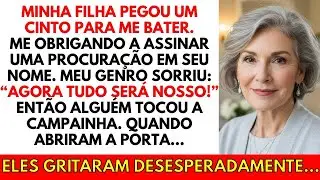 Minha filha me ameaçou com um CINTO e exigiu que eu passasse tudo pra ela… “Tudo será nosso!”