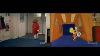 Cartoon vs. Real Life - The Simpsons Intro