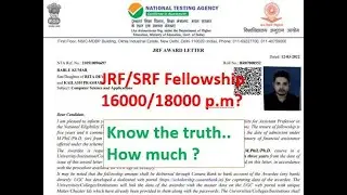 Annexure 1- JRF & SRF fellowship 16000/18000p.m confusion ?#jrf#ugc#nfobc#jrfletter2021#short#PUSHPA