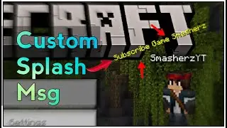 How to Make Custom Splash Text on Minecraft Title || How to Make Texture Pack #2 || Game Smasherz
