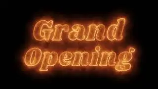 #Grand #Opening Word Hot #Animated Burning #Realistic Fire Flame Loop.
