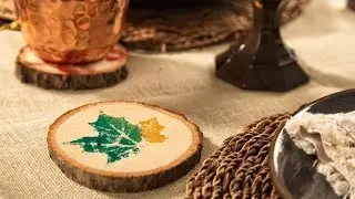 Leaf Print Coasters