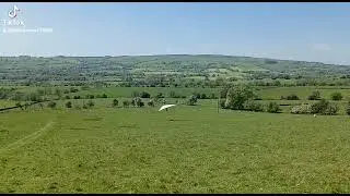 Offpiste Discovery vintage hang glider test flight