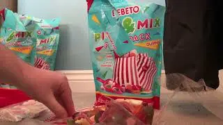 Bebeto Sweets  bebeto pick & mix party pack blue 4 bag. & Bebeto Trick & mix party pack red bag