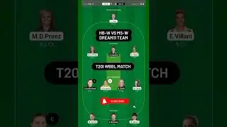 HB-WvsMS-W dream11 team prediction 11 HBw vs MSw T20i WBBL Match Team