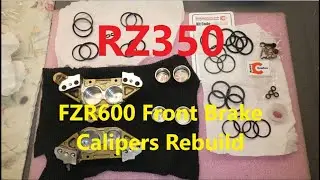 RZ350 RZ FZ FZR Project Ep20 - Rebuild FZR Front Brake Calipers