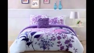 Lavender Shadow White and Purple Floral Bedding by Style 1212