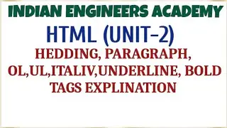 HTML (UNIT-2)