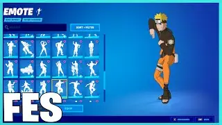 Fortnite Naruto Uzumaki Skin With all my Fortnite Dances & Emotes!
