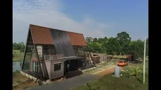 A Frame  Shipping Container  Home