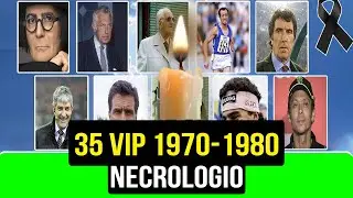 NECROLOGIO: 35 VIP ITALIANI Degli ANNI 1970-1980.. Perdita Irreparabile