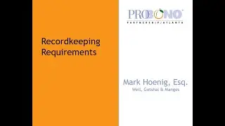 Recordkeeping Requirements