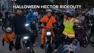 CRAZY HALLOWEEN HECTOR BUENDIA RIDEOUT!!! (WHEELIES, GIVEAWAY, RIDEOUT)