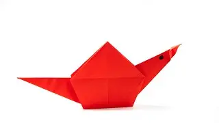 How to make a paper snail. Origami animal